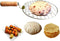 Steel Roasting Roti Jali Wooden Handle with Tong and Pincer Set Roaster,Cooking Rack,Papad Grill,Chapati Grill,Roaster,Food Tong (Round Jali with ...