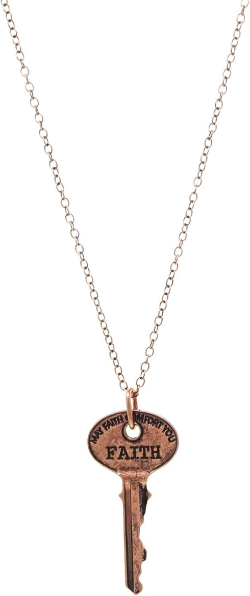 Inspirational Message Key Pendant Necklace 21"...