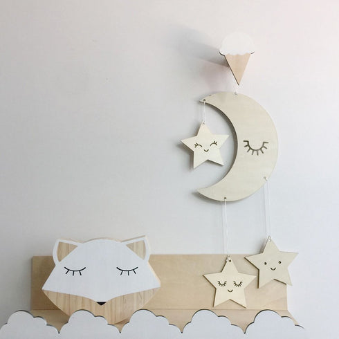 BESTOYARD Nursery Ceiling Mobile Moon Stars Ceiling Hanging Decorations for Baby Shower Baby Nursery Room...