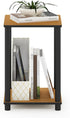 Furinno Turn-N-Tube End Table, 1-Pack, Light Cherry/Black...