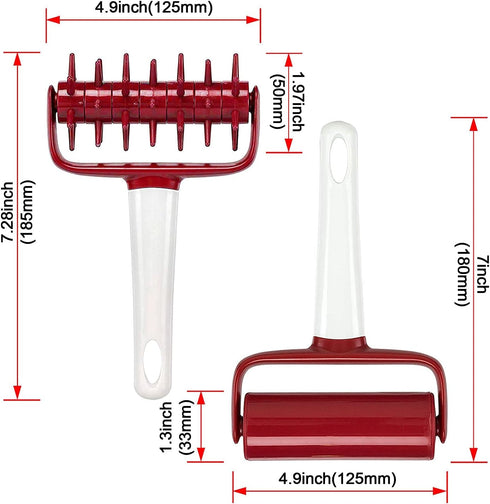 5 pcs Pizza Tools Set incl Dough Roller and Docker and Silicone Pastry Dough Mat and Dough Scraper Cutter Time-Saver Dough Tools Set (5 pcs)...