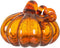 Glitzhome Handblown Amber Crackle Glass Pumpkin for Fall Harvest Decorating (5.51" H)...