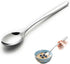 Set of 5 Premium Korean Soup Spoons, 8 Inch 18/10 Stainless Steel Long Handle Rice and Asian Spoon for Home, Kitchen, Restaurant, Cafe, Dishwasher...