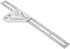 Combination Square with Bubble Level Silver Flexible Woodworking Triangle Ruler Carpentry Tools...