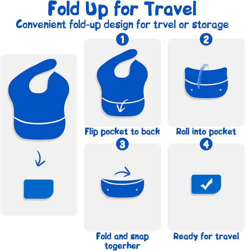 Mess Proof Baby Bibs, Waterproof Baby Apron for Boy and Girl, Kids Essentials for Travel Baby Bibs for Eating, Feeding Bibs Age:0-3 Years Old ?Sha...