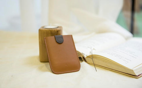 Allocacoc Slim wallet, DesignNest DAX wallet, Cascading pull-tab wallet, Hold upto 6 cards, small wallet, Card holder, Purse (Brown, Leather)...