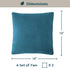 PAVILIA Teal Blue Throw Pillow Covers 18x18 Set of 2, Decorative Pillow Cases for Bed Sofa Couch, Boho Aesthetic Accent Decor Cushion Bedroom Livi...