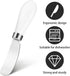 Butter Knife(2 Pcs), Porcelain Handle, Stainless Steel Cheese Spreader, Butter Spreader Knives Set...