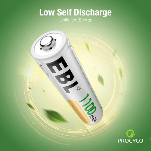 EBL Rechargeable AAA Batteries 1100mAh Ni-MH Triple A Batteries, Precharged Long Lasting AAA Battery - 8 Counts...