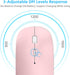 Wireless Mouse for Laptop, Bluetooth Mouse for MacBook Pro/Air/Mac/iPad/Chromebook/Computer -Rechargeale Dual Mode(USB 2.4Ghz + Bluetooth 5.2) Sil...