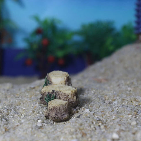 Miniature Resin Stump Micro Landscape Fairy Garden Ornament Mini Doll House Outdoor Landscape Decor, Garden Sculptures and Statues, Garden Generic...