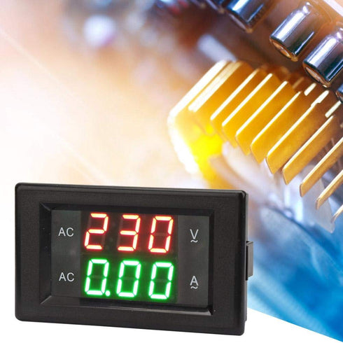 Fafeicy Digital Display AC Voltmeter,YB4835VA AC 500V/50A LED Ampere Meter Voltmeter, 2 Times per Second, Multimeter...