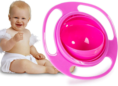 360 Spill Resistant Gyro Bowl with Lid?pink?...