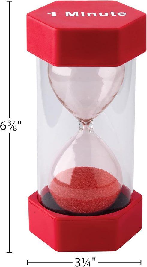 Teacher Created Resources-20657 1 Minute Sand Timer-Large - Multicolor...