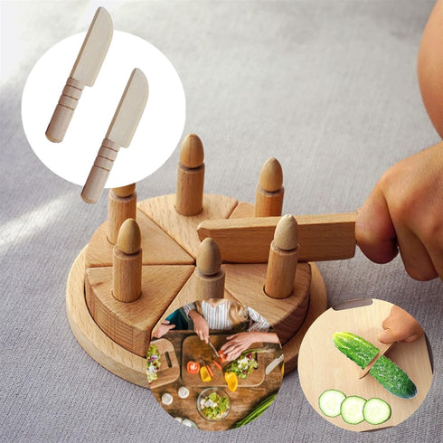 3 PCS Wooden Kids Knife Safe Toddler Knife Kids Cutting Knife Child Knife Kids Kitchen Tools for Cooking,Children's Safe knives,Cutting Veggies Fr...