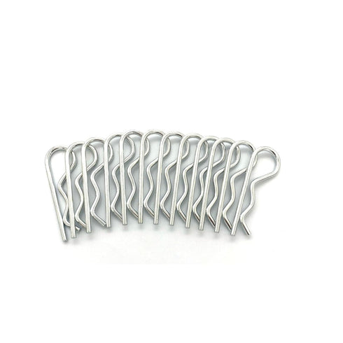 12 Pcs Heavy Duty Hitch Pins Clip R Clips Spring Retaining Wire Hair Pins Cotter Pin Strong Spring Tension Large Carter Pin R Clip Large for Trail...