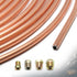 25Ft 3/16 Brake Line Kit with 16 Brake Line Fittings,Pre Bent Brake Lines for Automotive Replacement Brake Lines,Copper Brake Lines and Fittings f...