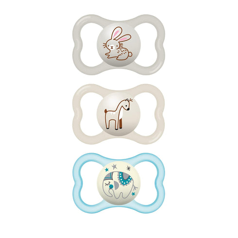 MAM Air Night & Day Baby Pacifier, for Sensitive Skin, Glows in The Dark, 3 Pack, 6-16 Months, Unisex...