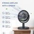 Mini Desk Fan, USB Powered Desktop Fan with 4 Speeds, Small but Powerful Strong Airflow Work Quiet, 310° Adjustment, Portable Personal Air Circula...