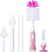 Baby Bottle Brush Set with Nipple Cleaner and Suction, 10.2" Cleaning Brush and 6.5" Sponge Bottle Brush with A Replacement Brush Head and Two 6.7...