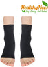 Extra Wide Ankle Big Feet 20-30 mmHg Compression Swelling Foot Pain Circulation Plus Size Sock Open Toe Sleeve (Black, Wide Ankle 4XL)...