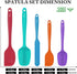 HOTEC Heat Resistant 600? Food Grade Silicone Rubber Spatula Set for Baking, Cooking, and Mixing Non Stick Dishwasher Safe BPA-Free Multicolor Set...