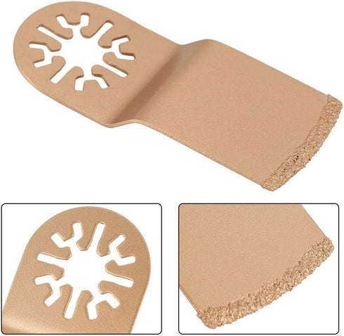 Sorand Cemented Carbide Material 3.46 x 1.3 Gold Cutting Marble Oscillating Blade, Multi-Tool Power Bit, for Professional Home Improvement Project...