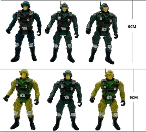 Action Figure Play Set 14pcs Military Toys Trooper with Accessories Including Army Gear Playset - Army Ranger Action Figures Military Toy Soldiers...