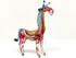 Giraffe Miniature Figurine - Hand Blown Glass Animal Sculpture - Tiny Collectible Art Gift for Wildlife Lovers Home Décor (3.5" Multi-Red)...