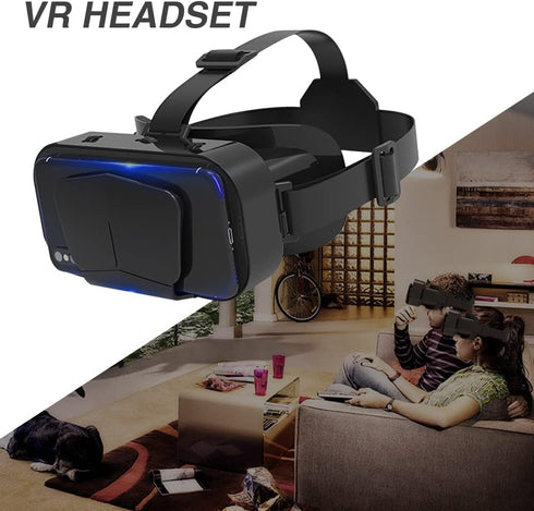 VR Headset 3D VR Glasses Universal Virtual Reality Goggles Support 360°Panorama Large Screen An-ti Bluelight Adjustable Pupil Distance Eye Protect...