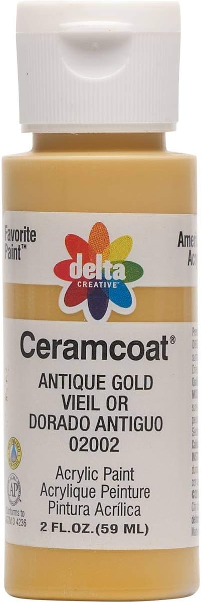 Delta Creative Ceramcoat Acrylic Paint in Assorted Colors (2 oz), 2002, Antique Gold...