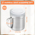 2Pcs Metal Salt Pepper Dredge Shakers, Stainless Steel Pepper Shaker Seasoning Jar With Handle, With Hole And Cover, Suitable For Pepper, Cinnamon...