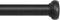 Kenney Weaver Cap End Indoor/Outdoor Black Curtain Rod, Adjustable 37-72 Inch Rod for Windows & Patio...