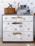 Star Wall Decals (189 Count) Silver Star Nursery Removable Peel and Stick Wall Decals, Vintage Silver...