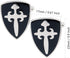 Crusader Battle Shield Cufflinks for Men Black Tone Men's Cuff Link Set for Wedding Shirt Party Business Birthday Anniversary Dress...