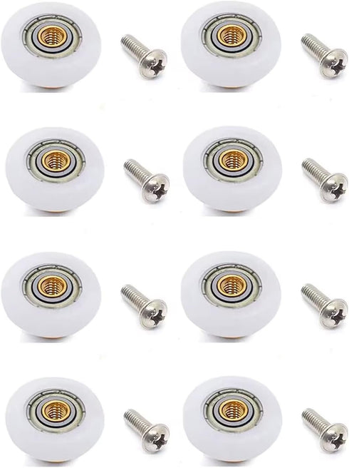 8 Pieces Stainless Steel 19MM Wheel Dia Shower Door Wheel Runner Roller...