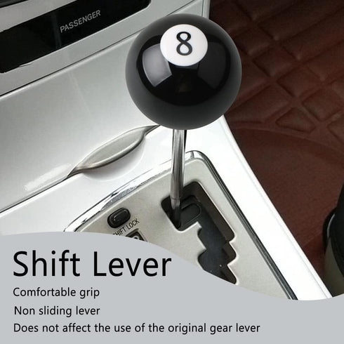ASUBHA Shift Knob Manual Gear, Black 8 Round Ball Gear Shift Knobs, 4 5 6 Speed Automatic Manual Shifter Knob with 3 Adapters, Universal Fits Manu...