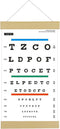 Eye Chart, Snellen Eye Chart for Eye Exams 10 Feet with Wood Frame 8x15 Inches, Canvas Low Vision Eye Test Wall Chart with Color Bars for Color Vi...