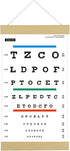 Eye Chart, Snellen Eye Chart for Eye Exams 10 Feet with Wood Frame 8x15 Inches, Canvas Low Vision Eye Test Wall Chart with Color Bars for Color Vi...