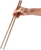 Muso Wood Extra Long Cooking Chopsticks 16.5" Reusable Wenge Wooden Chop Sticks - Japanese Classic Style Chopsticks Kitchen 2 Pairs...