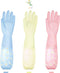 Dishwashing Cleaning Gloves 3 Pairs-Reusable Rubber Gloves Non-Slip Laundry Kitchen Gardening Household Gloves(Long Cuff)...