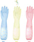 Dishwashing Cleaning Gloves 3 Pairs-Reusable Rubber Gloves Non-Slip Laundry Kitchen Gardening Household Gloves(Long Cuff)...