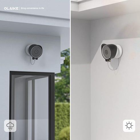 OLAIKE Anti-Drop and Anti-Theft Mount for Google Nest Cam Outdoor/Indoor,Battery-2nd Gen, Anti-Glare/Waterproof Nest Camera Mount Cover, Not Affec...