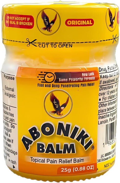 Aboniki Balm Pain Relief (1 Plastic Jar) - Fast and Long Lasting Comfort for Lower Back, Knee, Neck, Shoulder, Joint & Muscle Pain Relief...
