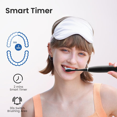 Oclean Electric Toothbrush for Adults, 150 Days Battery Life Electric Toothbrush, USB Rechargeable Sonic Travel Toothbrush with 6 Brush Heads & Tr...