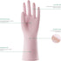 COOLJOB Large Reusable Rubber Dishwashing Cleaning Gloves for Kitchen Bathroom, Non-Slip Grippy Long Dish Washing Gloves with Flocked Cotton Liner...