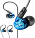 Noise-Isolating Musician's in Ear Monitor, Wired Karaoke Over Ear Headphones with Microphone,Sport Earbuds for Running,Jogging,Gym,Compatible with...