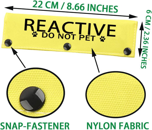 JXGZSO Reactive Not Aggressive Do Not Pet Dog Leash Sleeve Reactive Dog Leash Wrap (reactive D NOT P DLS)...