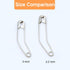 vrupin 100pcs Stainless Steel Curved Safety Pins for Quilting, Safety Pins Bulk Metal Silver Sewing Pins Clothing Clips Tool Decorative Safety pin...