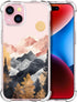 Compatible with Iphone 15 Case Flower Floral for Women Girls Girly Cute Designer Phone Case Clear with Design, Compatible with Iphone 15 Case Tran...